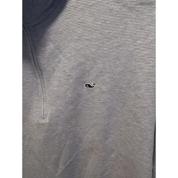 Vineyard Vines Mens Size XLARGE 1/4 Zip Pullover Sweater Cotton Blend Light Blue - Picture 5 of 10